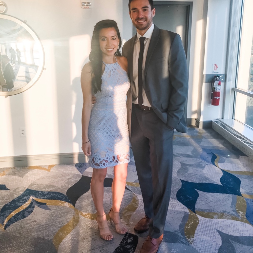 Lulu’s lace halter dress